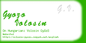 gyozo volosin business card